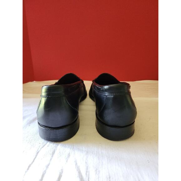 Allen Edmonds Naples Black Leather Tassel Loafer Dress Shoes 